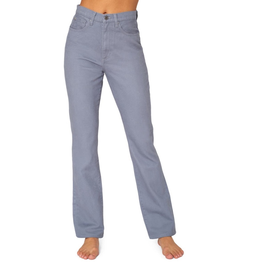 We Wore What Grey Blue High Waist Baby Bootcut Jeans Like New